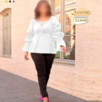 بلوز مجلسی یقه گتدار دخترانه سایزبزرگ