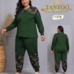 ست بلوز شلواراسپورت زنانه سایز بزرگ