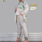 ست شومیز مانتویی و شلوار زنانه سایزبزرگ