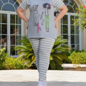 ست راحتی نخی دخترانه_زنانه سایزبزرگ