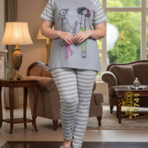 ست راحتی نخی دخترانه_زنانه سایزبزرگ