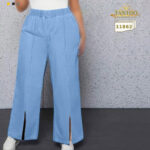 شلوار بگ چاکدار لی کشی زنانه سایزبزرگ